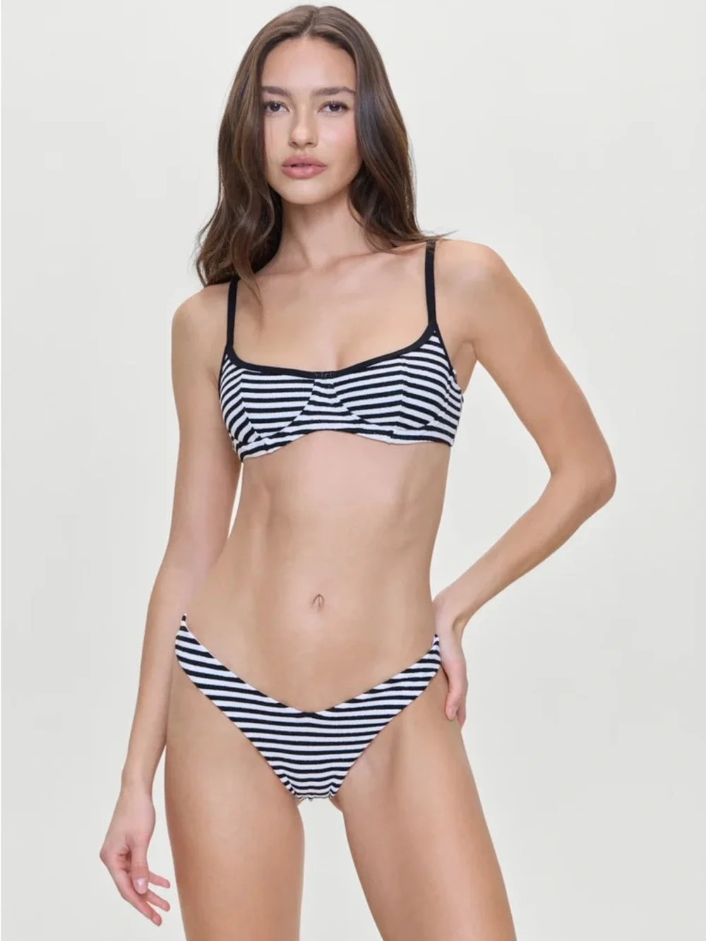Frankie’s Bikini Enzo Striped Cheeky Bikini Bottom